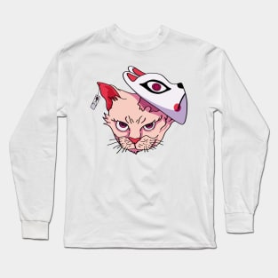 tanjiro cat Long Sleeve T-Shirt